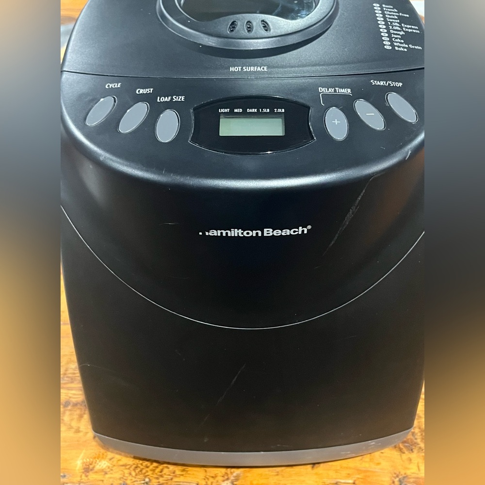 Hamilton Beach Black  Digital Programmable 12 Settings Bread Maker Machine. - Picture 3 of 14
